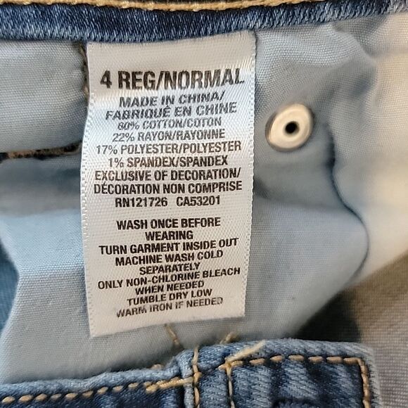 Aeropostale blue denim low-rise bootcut jeans Size 4 - Picture 13 of 16